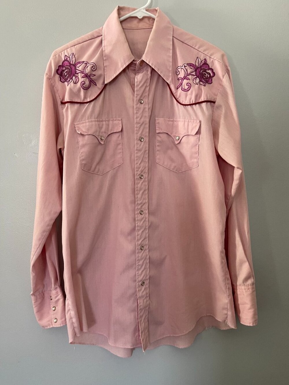 Vintage Pink Western Shirt